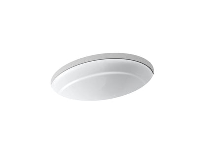 KOHLER K-2824-0 Serif 20-3/4" oval undermount bathroom sink, no overflow - White