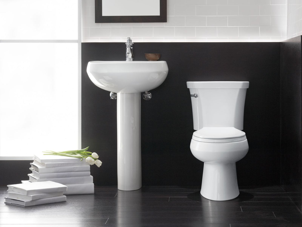 KOHLER K-4458-7 Wellworth Toilet Tank, Dual-Flush - Black Black