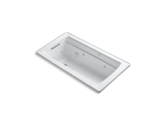 KOHLER K-1122-0 Archer 60" X 32" Drop-In Whirlpool Bath In White