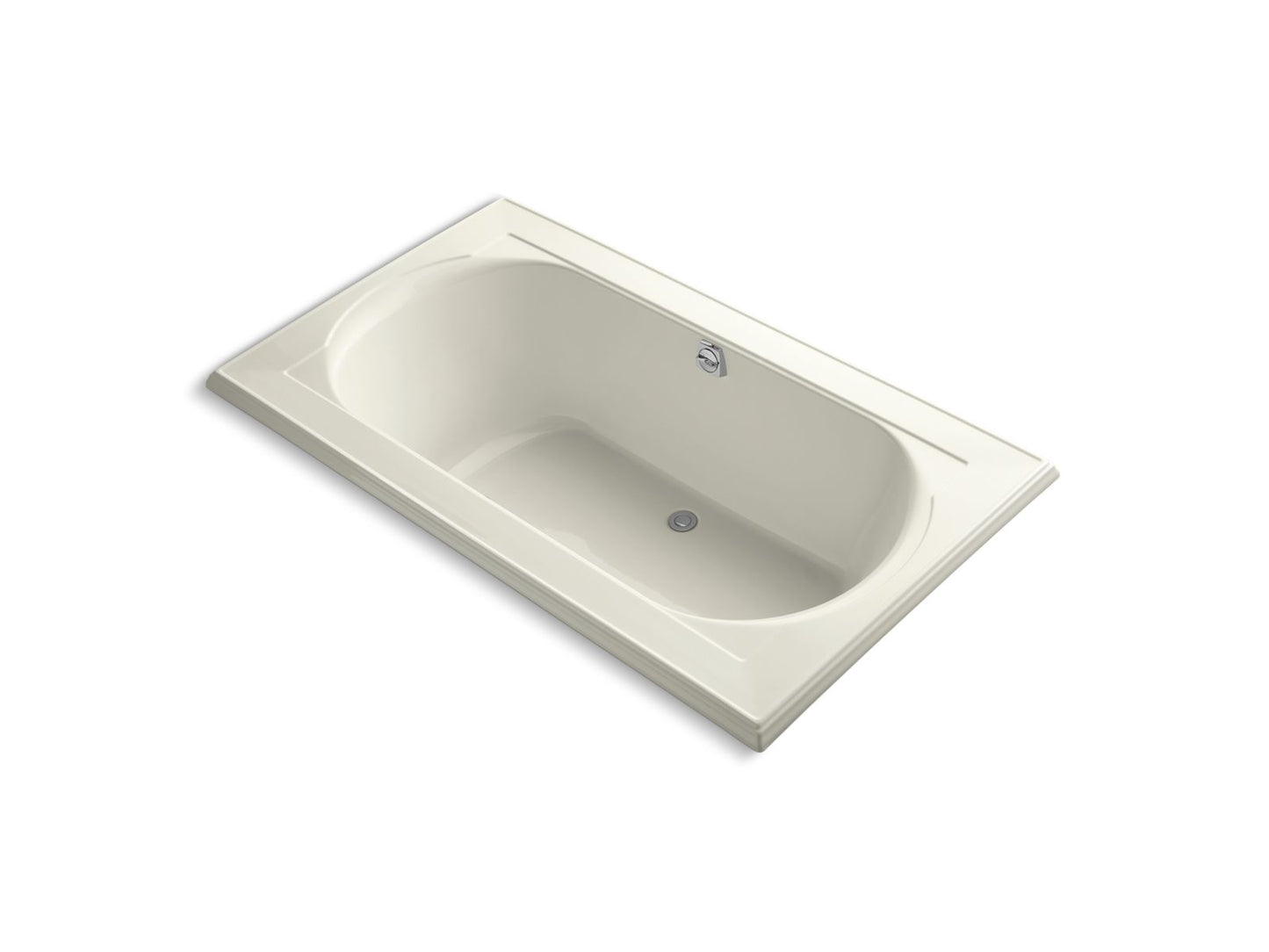 KOHLER K-1417-W1-96 Memoirs 72" X 42" Drop-In Bath With Bask Heated Surface In Biscuit