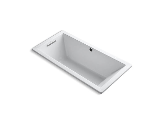 KOHLER K-1822-GHW-0 Underscore 66" X 32" Drop-In Heated Bubblemassage Air Bath With Bask Heated Surface In White