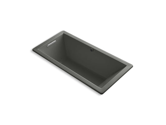 KOHLER K-1822-GHW-58 Underscore 66" X 32" Drop-In Heated Bubblemassage Air Bath With Bask Heated Surface In Thunder Grey