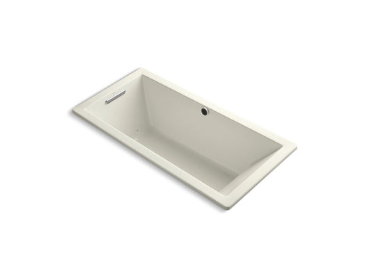 KOHLER K-1822-GHW-96 Underscore 66" X 32" Drop-In Heated Bubblemassage Air Bath With Bask Heated Surface In Biscuit