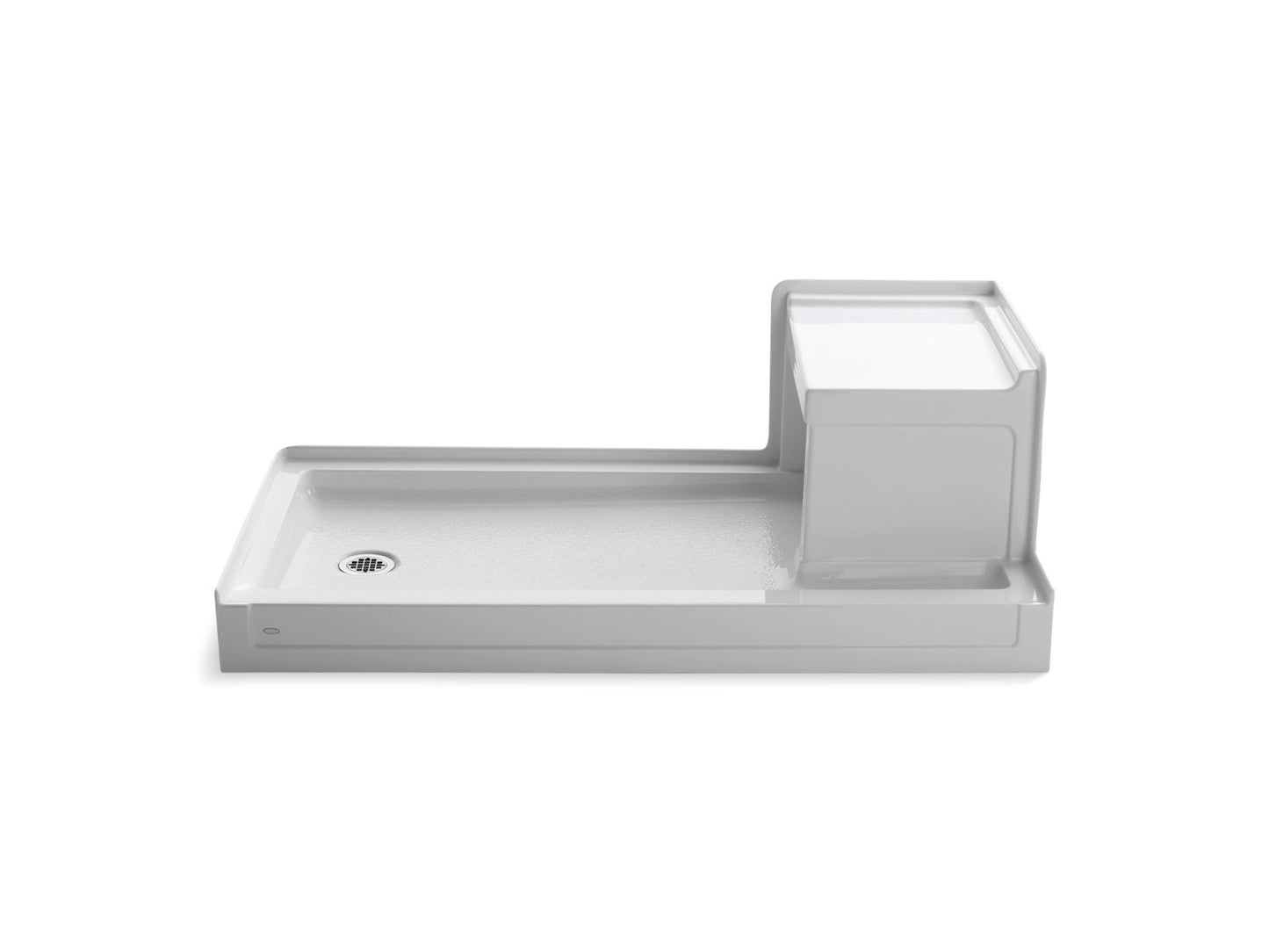 KOHLER K-1977-0 Tresham 60" X 32" Alcove Shower Base, Left Drain In White