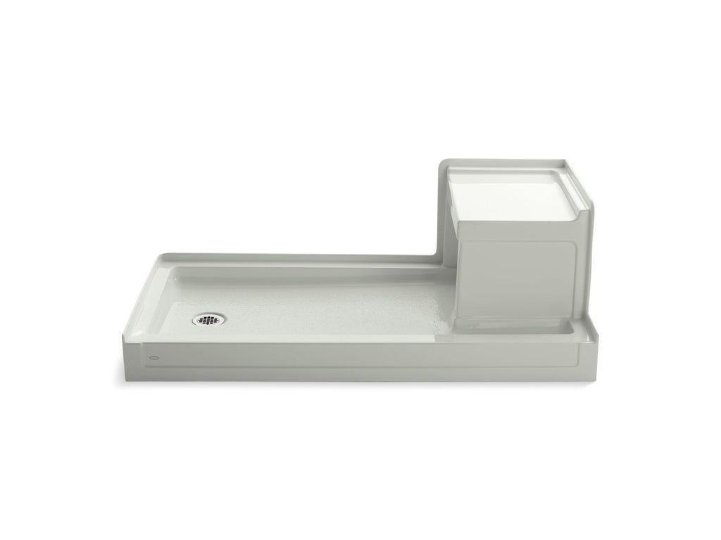 KOHLER K-1977-0 Tresham 60" X 32" Alcove Shower Base, Left Drain - White