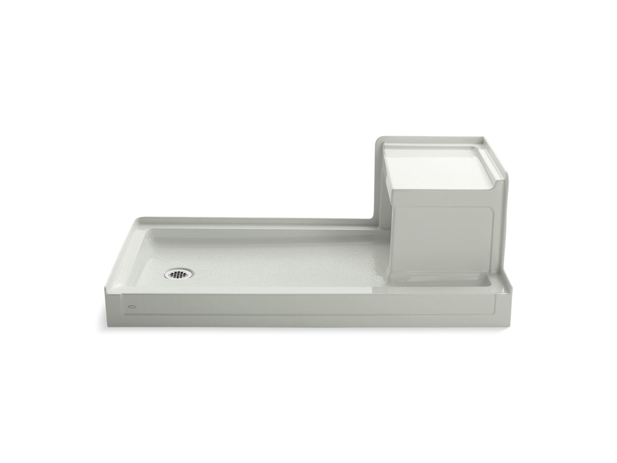 KOHLER K-1977-0 Tresham 60" X 32" Alcove Shower Base, Left Drain - White