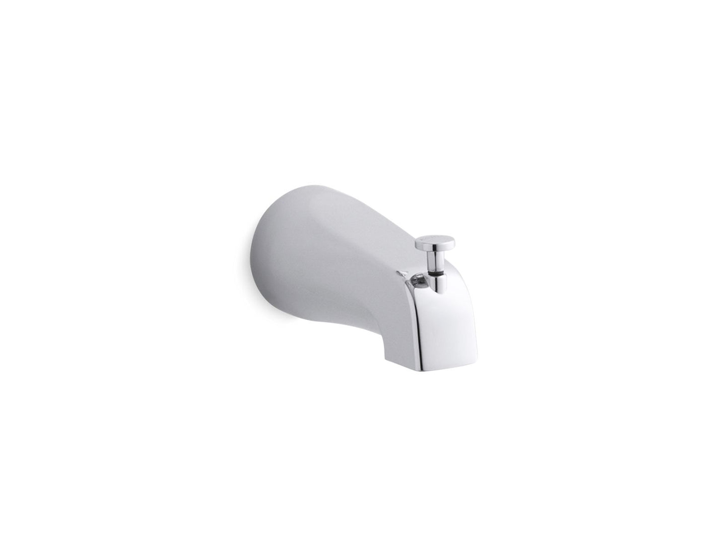 KOHLER K-389-S-CP Devonshire Wall-Mount Bath Spout With Diverter, Slip-Fit Connection In Polished Chrome