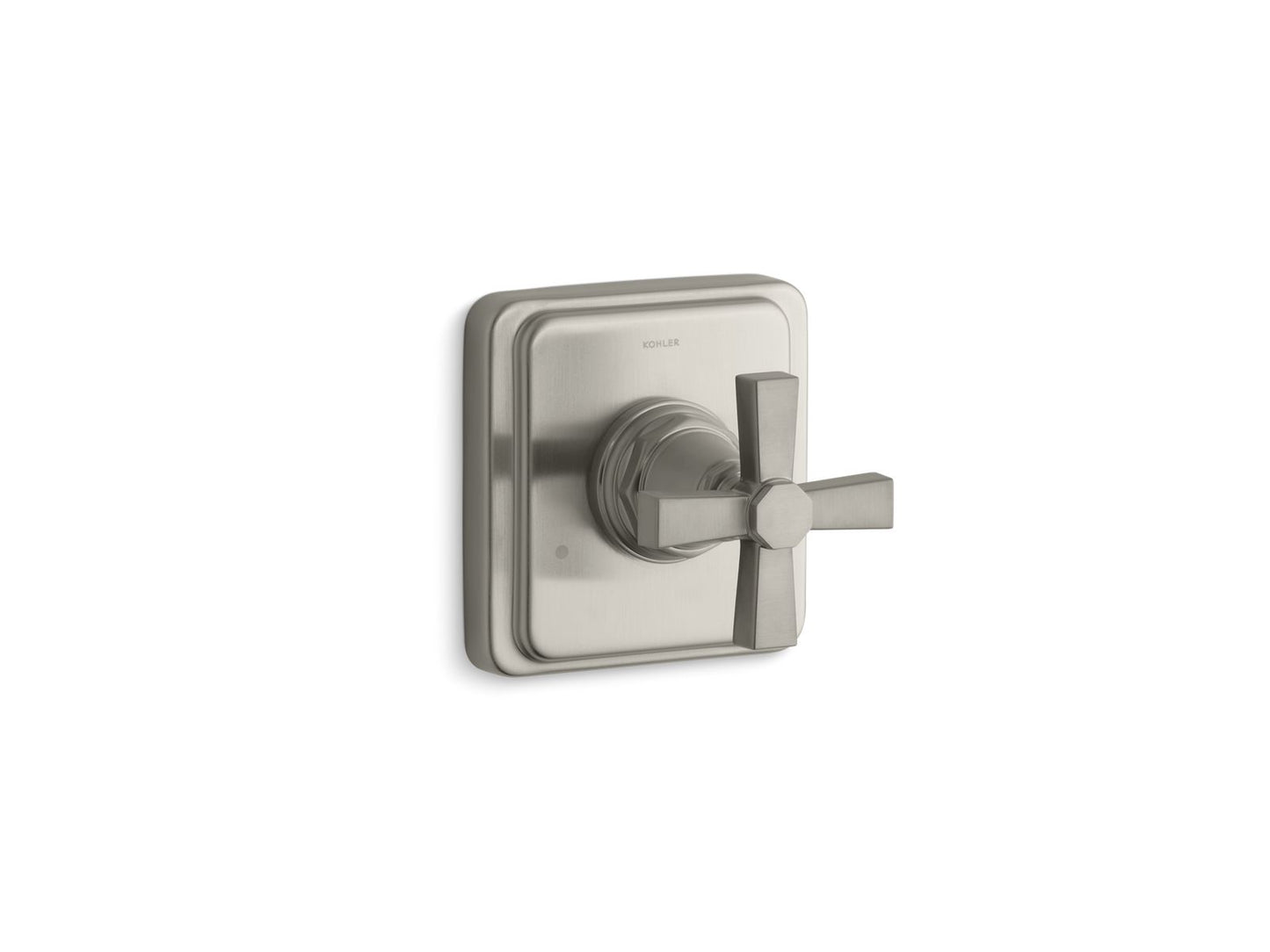 KOHLER K-T13175-3A-BN Pinstripe Pure Mastershower Transfer Valve Trim Cross Handle In Vibrant Brushed Nickel