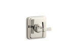 KOHLER K-T13175-3A-SN Pinstripe Pure Mastershower Transfer Valve Trim Cross Handle - Vibrant Polished Nickel