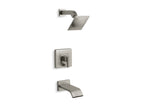 KOHLER K-T14664-4-BN Loure Rite-Temp Bath And Shower Trim Kit With Push-Button Diverter, 2.5 Gpm - Vibrant Brushed Nickel