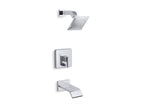 KOHLER K-T14664-4-SN Loure Rite-Temp Bath And Shower Trim Kit With Push-Button Diverter, 2.5 Gpm - Vibrant Polished Nickel