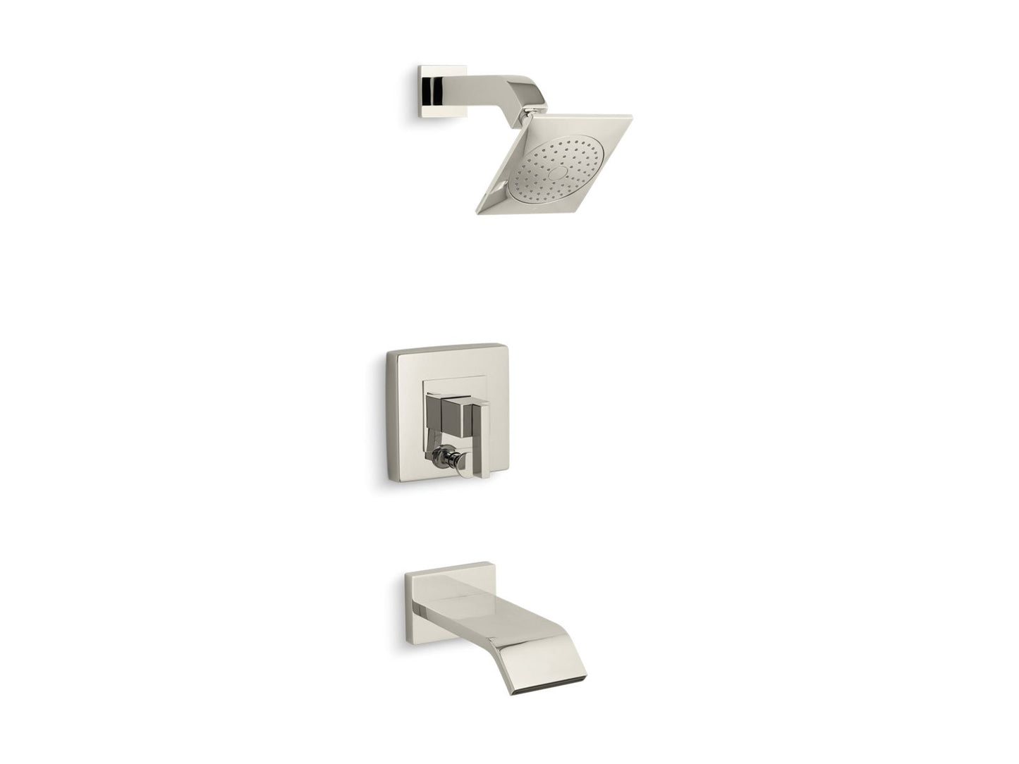 KOHLER K-T14664-4-SN Loure Rite-Temp Bath And Shower Trim Kit With Push-Button Diverter, 2.5 Gpm In Vibrant Polished Nickel