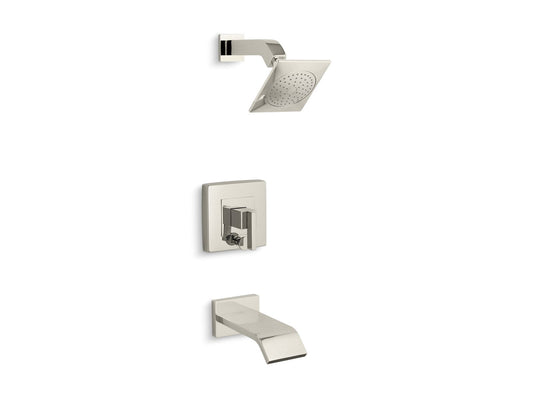 KOHLER K-T14664-4-SN Loure Rite-Temp bath and shower trim kit with push-button diverter, 2.5 gpm - Vibrant Polished Nickel