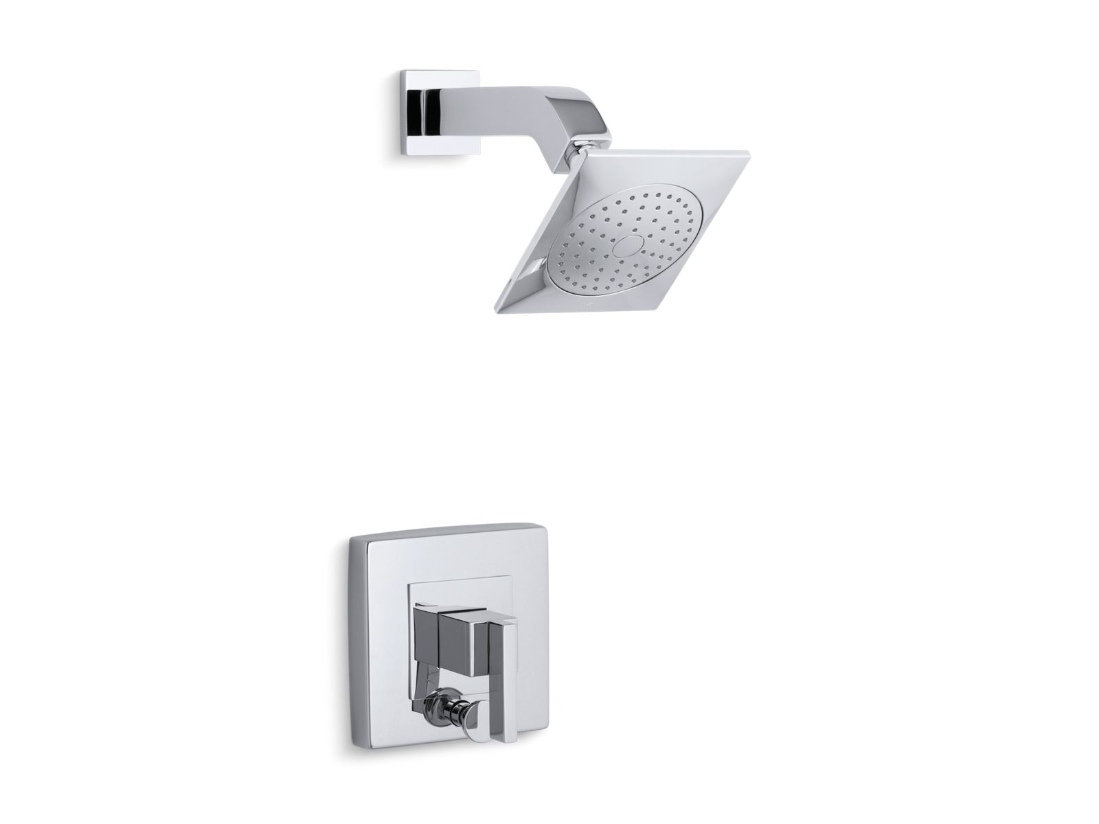 KOHLER K-T14665-4-CP Loure Rite-Temp Shower Trim Kit With Push-Button Diverter, 2.5 Gpm - Polished Chrome