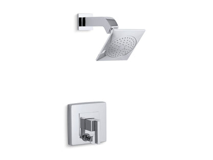 KOHLER K-T14665-4-CP Loure Rite-Temp shower trim kit with push-button diverter, 2.5 gpm - Polished Chrome