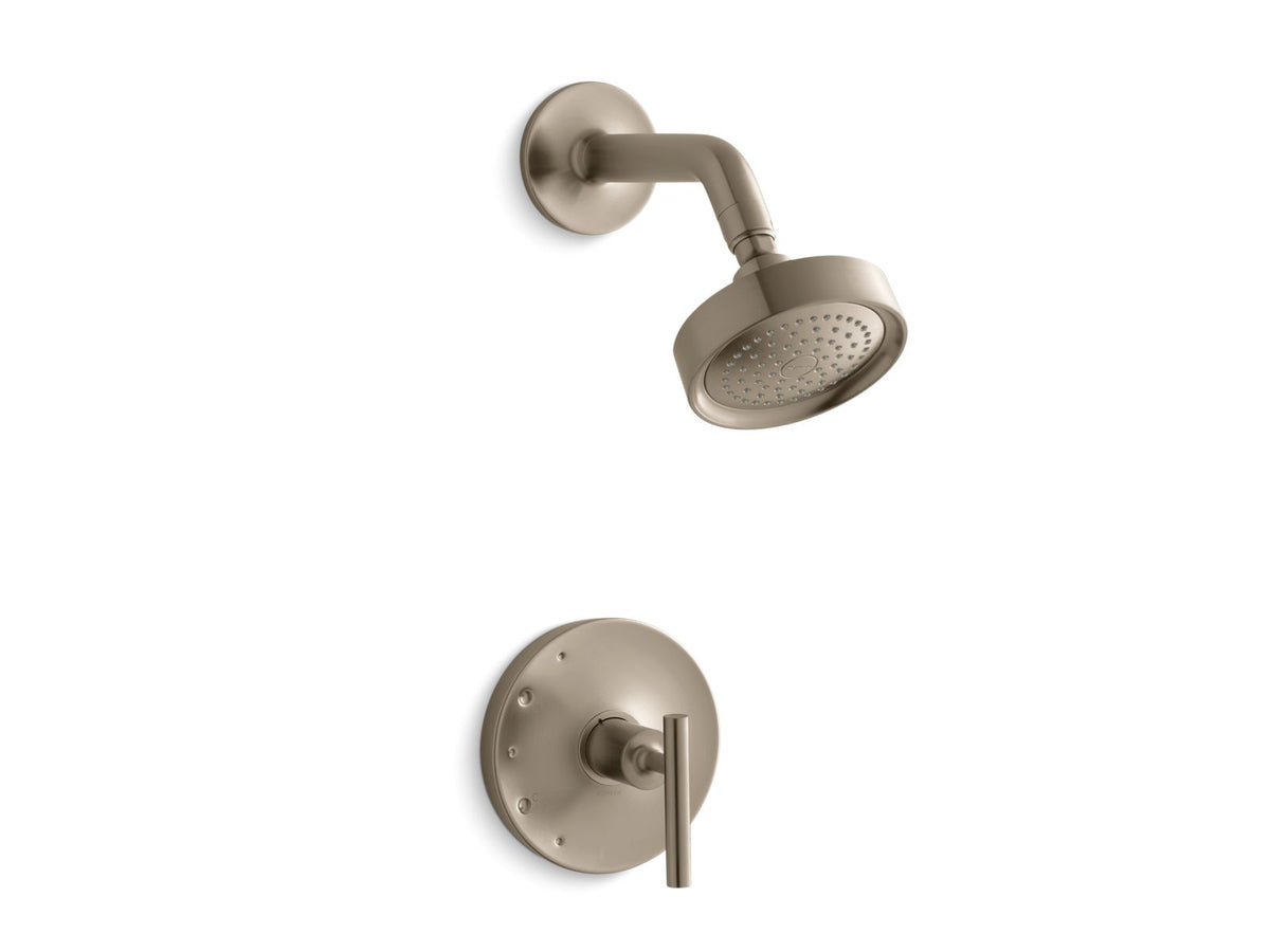 KOHLER K-TS14422-4-BV Purist Rite-Temp Shower Trim Kit With Lever Handle, 2.5 Gpm - Vibrant Brushed Bronze