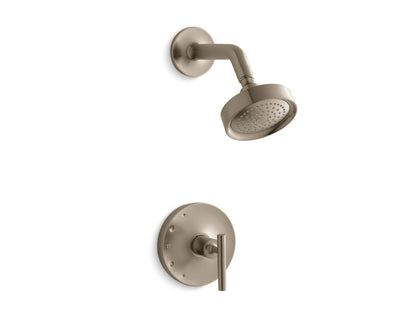KOHLER K-TS14422-4-BV Purist Rite-Temp shower trim kit with lever handle, 2.5 gpm - Vibrant Brushed Bronze