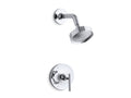 KOHLER K-TS14422-4-CP Purist Rite-Temp Shower Trim Kit With Lever Handle, 2.5 Gpm - Polished Chrome