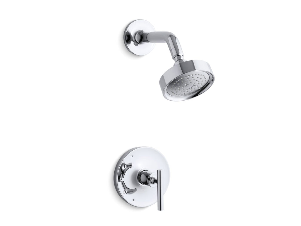 KOHLER K-TS14422-4-CP Purist Rite-Temp Shower Trim Kit With Lever Handle, 2.5 Gpm - Polished Chrome