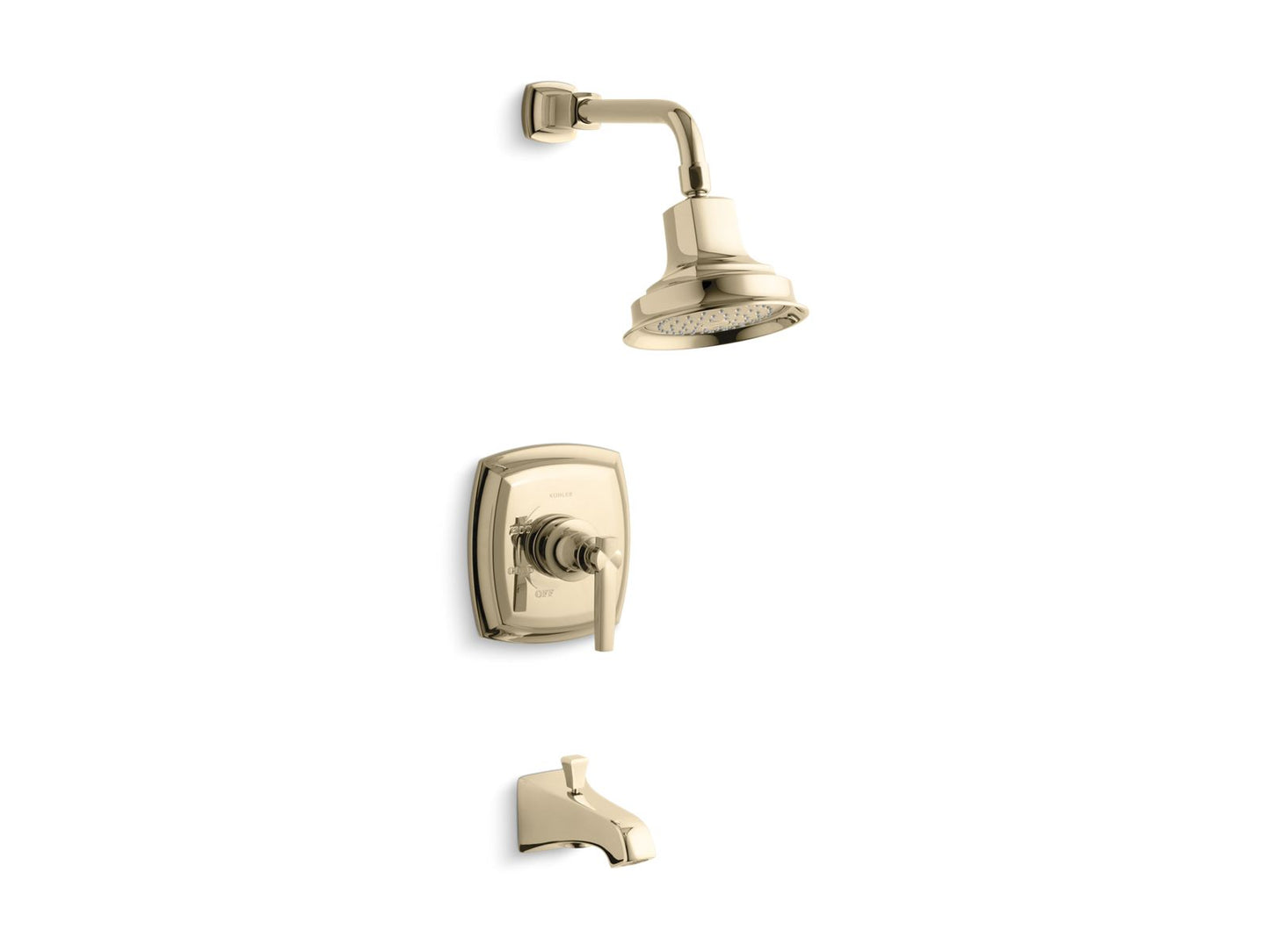 KOHLER K-TS16225-4-AF Margaux Rite-Temp Bath And Shower Trim Kit, 2.5 Gpm In Vibrant French Gold