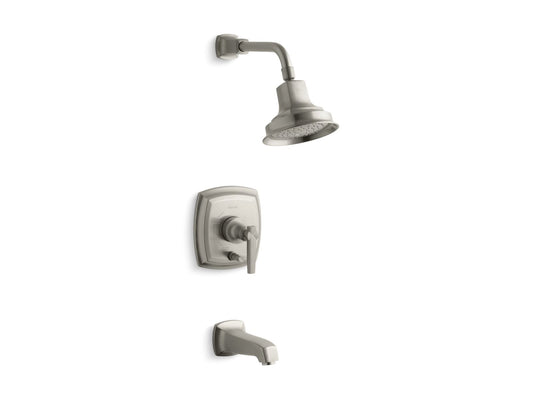 KOHLER K-T16233-4-BN Margaux Rite-Temp Bath And Shower Trim Kit With Push-Button Diverter And Lever Handle, 2.5 Gpm In Vibrant Brushed Nickel