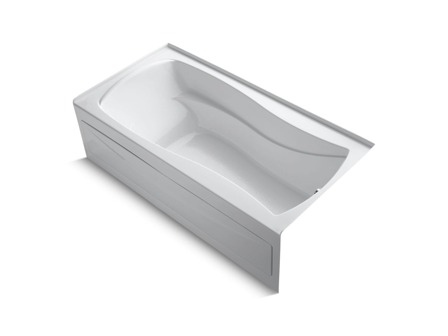 KOHLER K-1224-GHRAW-0 Mariposa 66" X 36" Alcove Heated Bubblemassage Air Bath With Bask Heated Surface, Right Drain In White