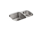 KOHLER K-3355-NA Undertone 30-3/4" Undermount Double-Bowl Kitchen Sink - Stainless Steel