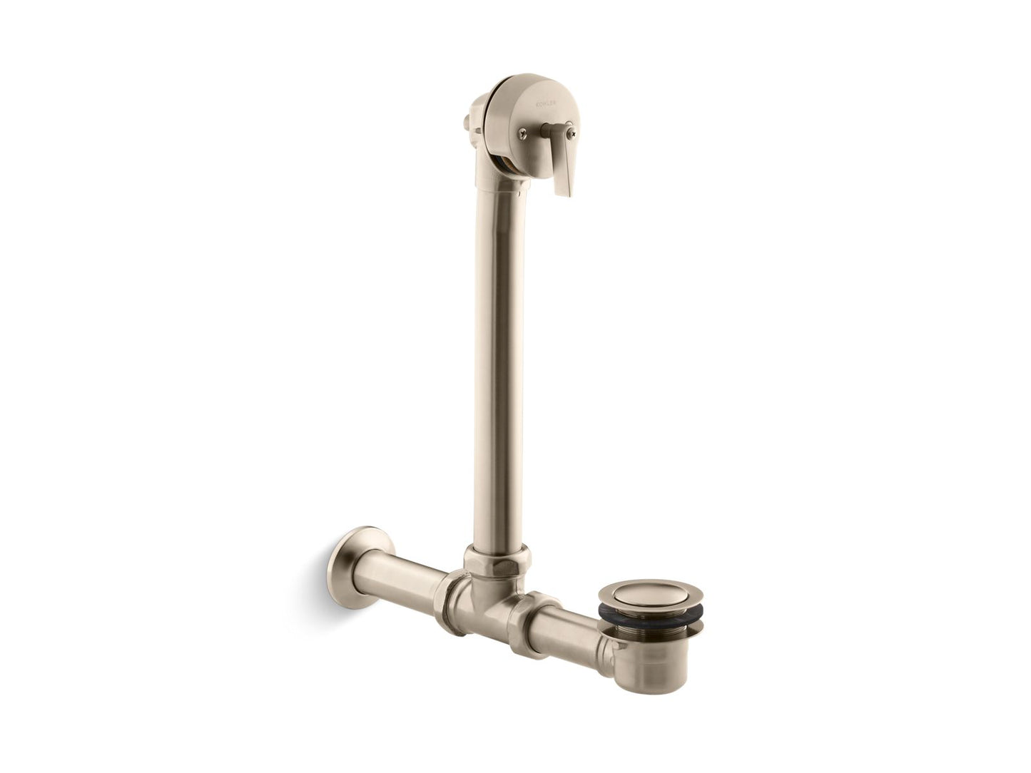 KOHLER K-7104-BV Iron Works Exposed Bath Drain For Above-The-Floor Installation In Vibrant Brushed Bronze