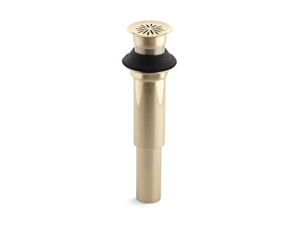 KOHLER K-7107-AF Decorative Grid Drain Without Overflow - Vibrant French Gold