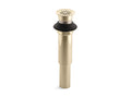 KOHLER K-7107-AF Decorative Grid Drain Without Overflow - Vibrant French Gold