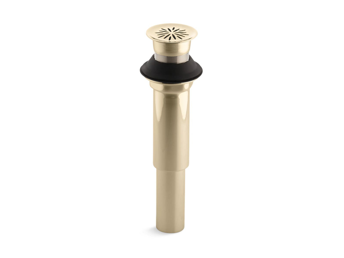 KOHLER K-7107-AF Decorative Grid Drain Without Overflow - Vibrant French Gold
