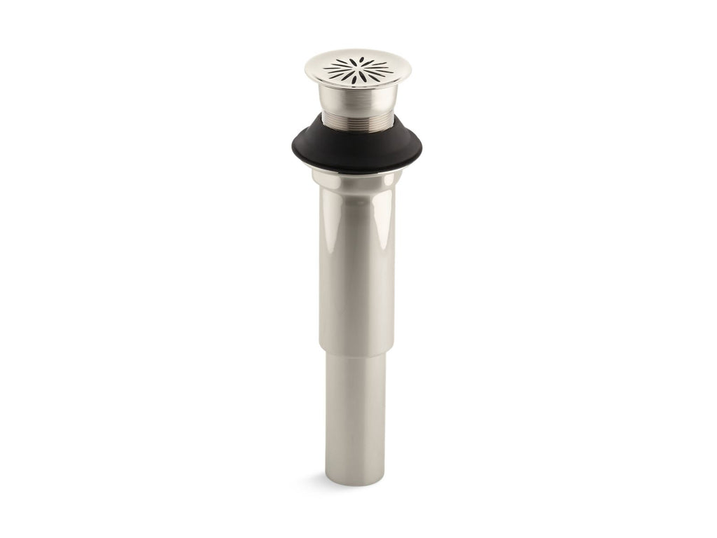 KOHLER K-7107-SN Decorative Grid Drain Without Overflow - Vibrant Polished Nickel