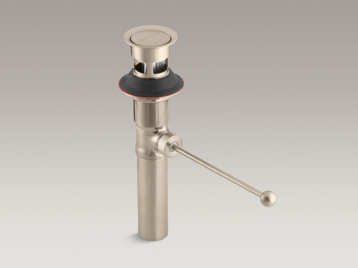 KOHLER K-7114-A-BV Premier Pop-Up Drain, Exposed, With Overflow - Vibrant Brushed Bronze