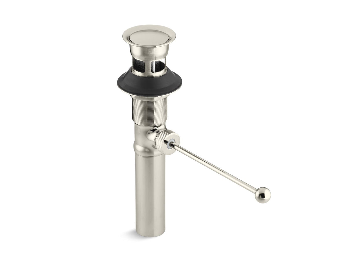 KOHLER K-7114-A-SN Premier Pop-Up Drain, Exposed, With Overflow - Vibrant Polished Nickel