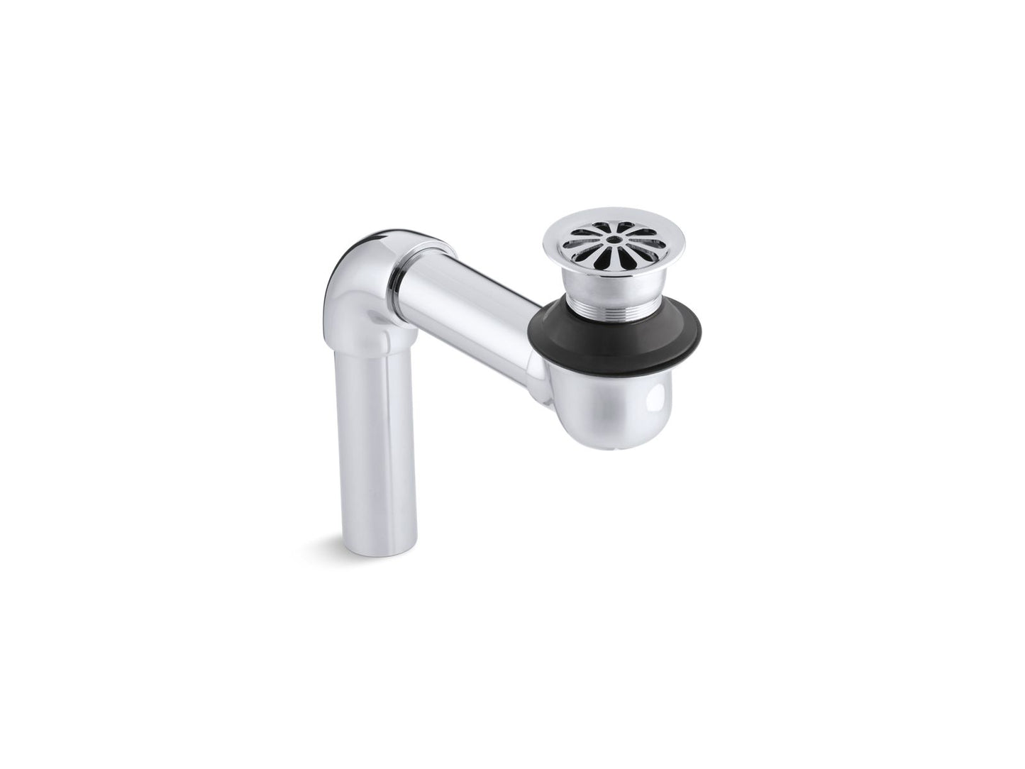 KOHLER K-7131-A-CP Bathroom Sink Offset Drain With Open Strainer In Polished Chrome