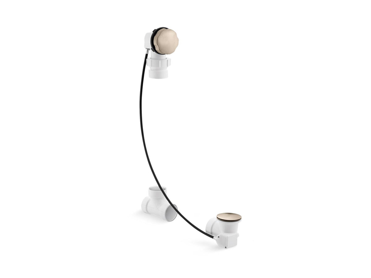 KOHLER K-7214-BV Clearflo Cable Bath Drain, Less Pvc Tubing - Vibrant Brushed Bronze