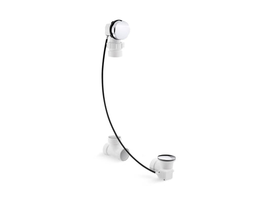 KOHLER K-7214-CP Clearflo Cable Bath Drain, Less Pvc Tubing In Polished Chrome