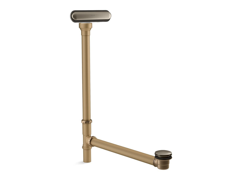 KOHLER K-7271-BN Clearflo Slotted Overflow Brass Bath Drain - Vibrant Brushed Nickel