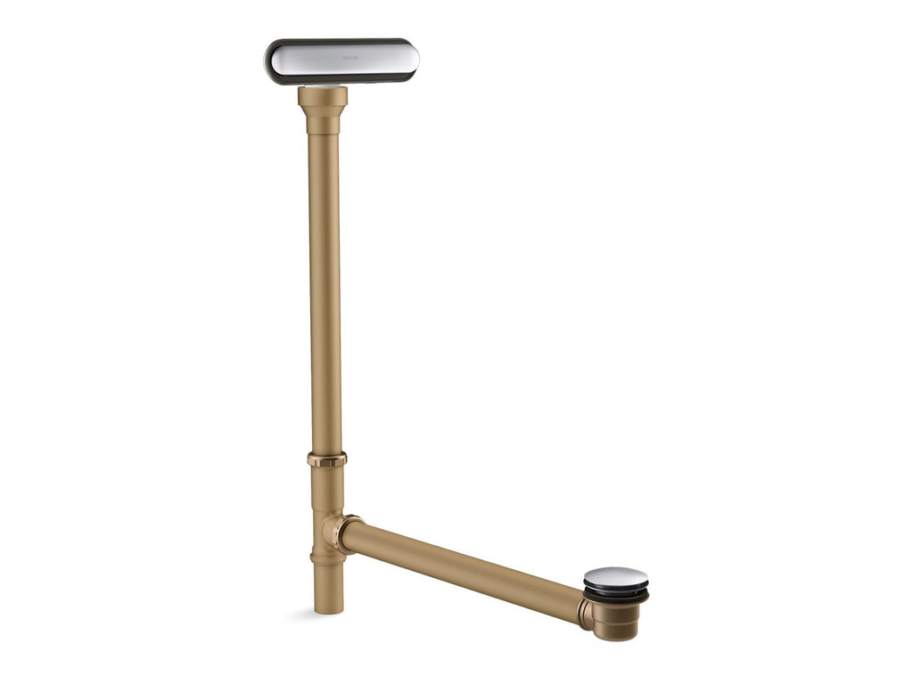 KOHLER K-7271-2MB Clearflo Slotted Overflow Brass Bath Drain - Vibrant Brushed Moderne Brass