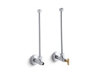 KOHLER K-7608-CP Pair 1/2" Npt Angle Supplies With Loose-Key Stop And Annealed Vertical Tube - Polished Chrome