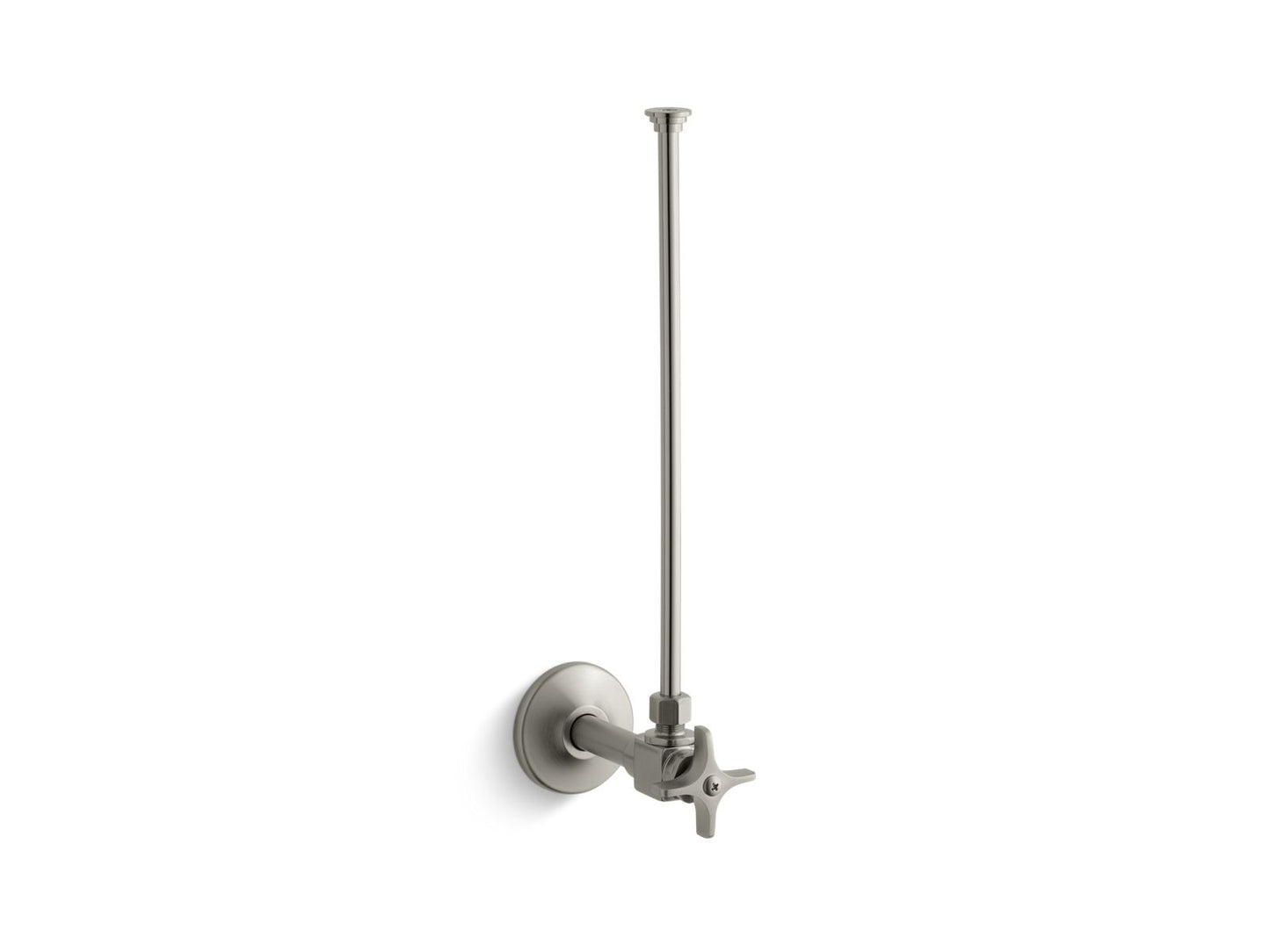 KOHLER K-7637-BN 3/8" Npt Angle Supply With Stop And Annealed Vertical Tube In Vibrant Brushed Nickel