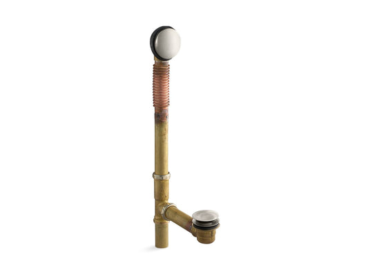 KOHLER K-7259-BN Clearflo Brass Toe Tap Bath Drain In Vibrant Brushed Nickel