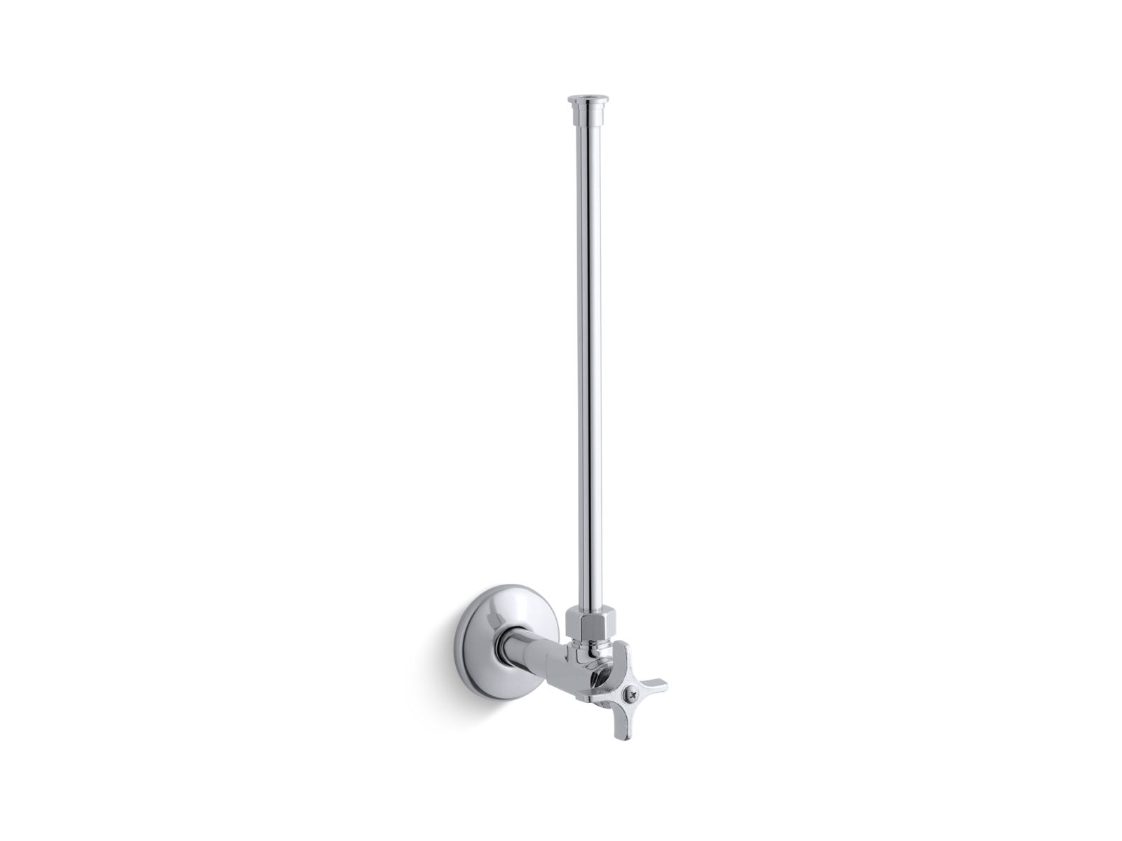 KOHLER K-7638-BL 1/2" Npt Angle Supply With Stop With Cross Handle And Annealed Vertical Tube - Matte Black