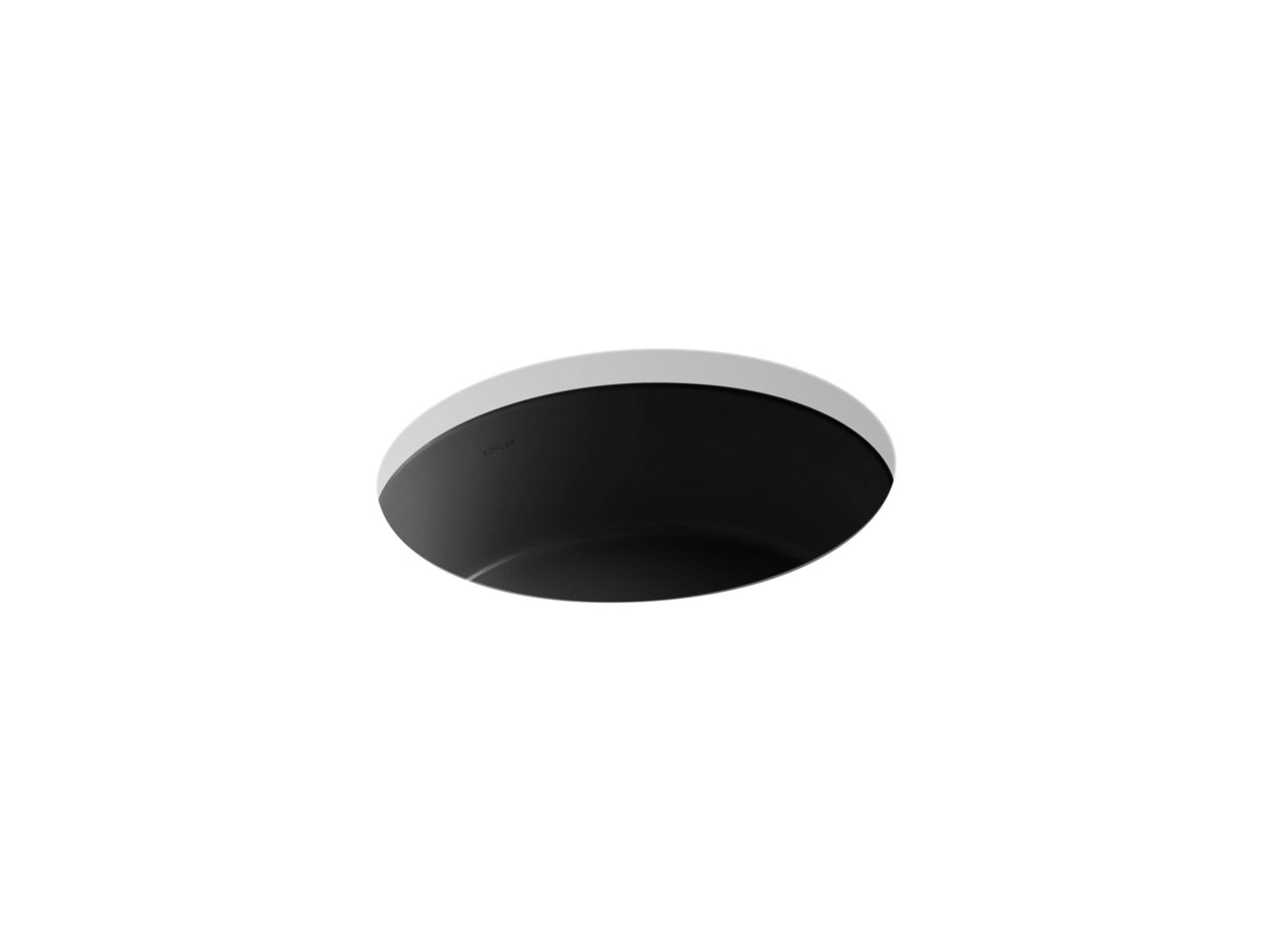 KOHLER K-2883-7 Verticyl 15-3/4" Round Undermount Bathroom Sink In Black Black