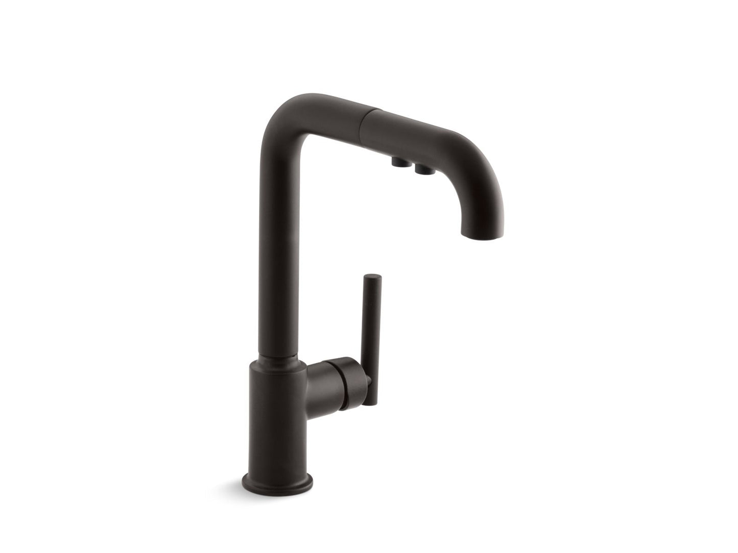 KOHLER K-7505-BL Purist Pull-Out Kitchen Sink Faucet With Three-Function Sprayhead In Matte Black