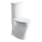 KOHLER K-6355-0 Persuade Curv Two-Piece Elongated Toilet With Skirted Trapway, Dual-Flush In White