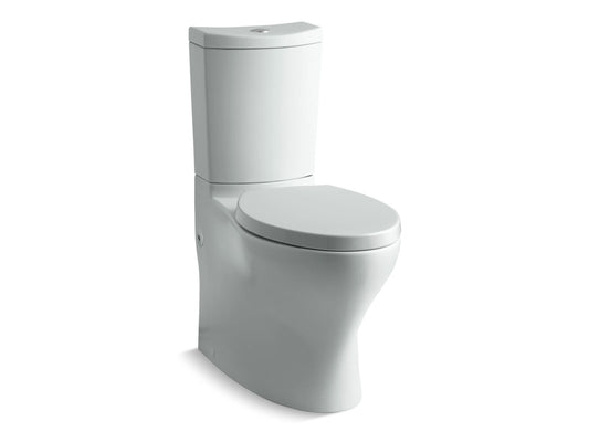 KOHLER K-6355-95 Persuade Curv Two-Piece Elongated Toilet With Skirted Trapway, Dual-Flush In Ice Grey