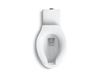 KOHLER K-4396-0 Anglesey Floor-Mount Rear Spud Flushometer Bowl - White