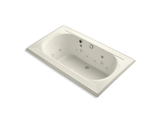 KOHLER K-1418-AH-96 Memoirs 72" X 42" Drop-In Effervescence Whirlpool Bath In Biscuit