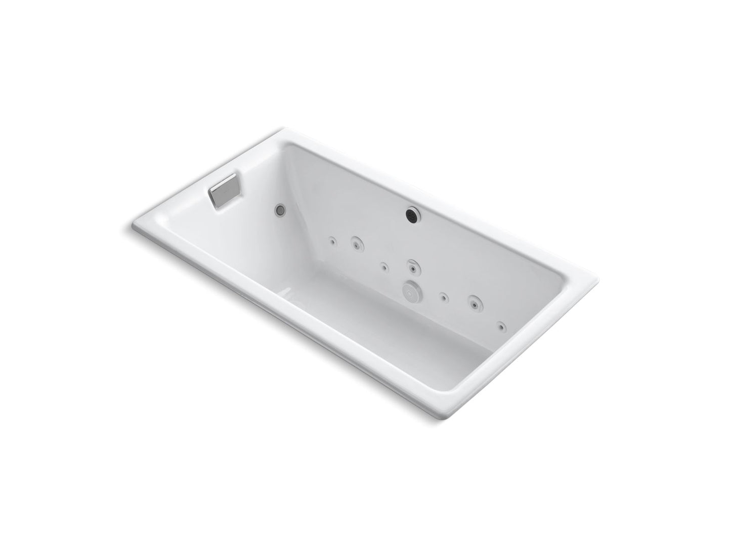 KOHLER K-856-AH-0 Tea-For-Two 66" X 36" Drop-In Effervescence Whirlpool Bath In White